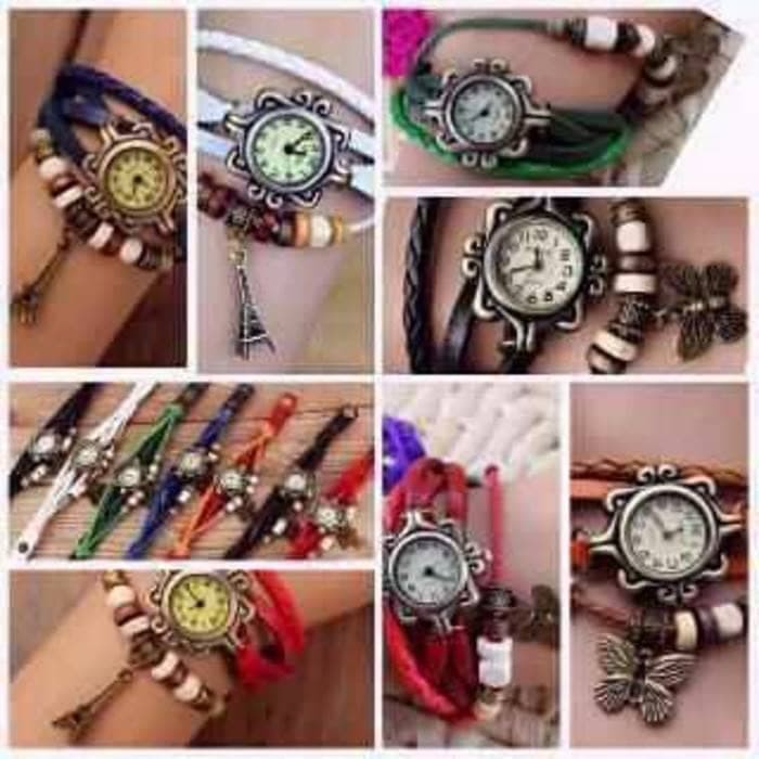 Jam Tangan Tali Gelang Tribal Vintage Etnik