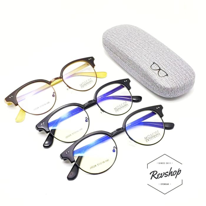 Frame Kacamata Moscot Clubmaster Classic Free lensa minus
