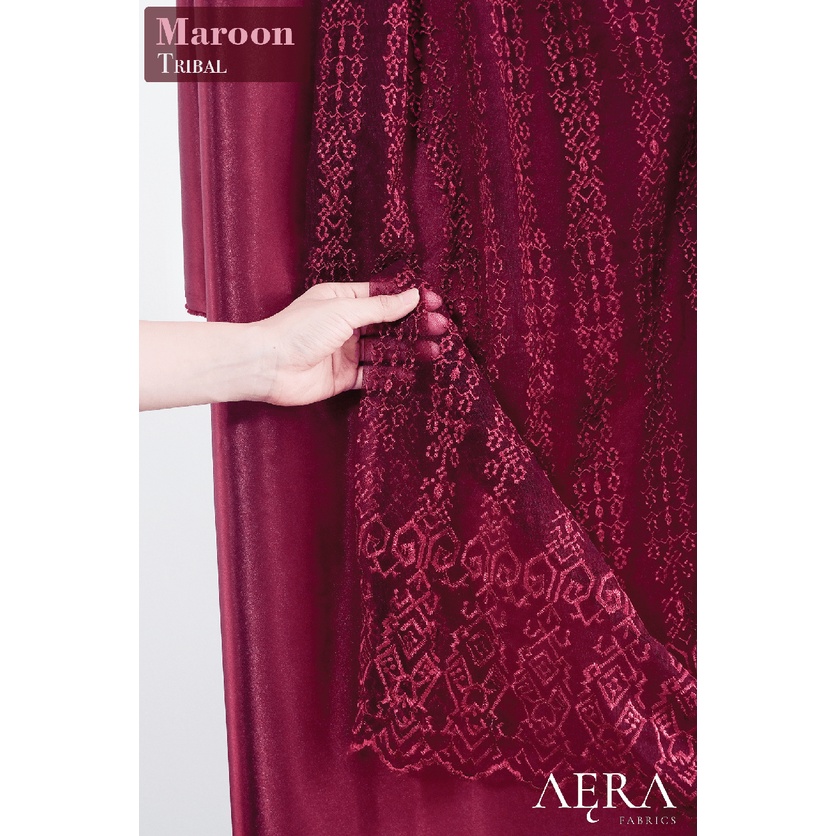 0,5 meter Kain Tile Etnik/ Tile Sapto/ Bahan Brokat Kebaya MAROON