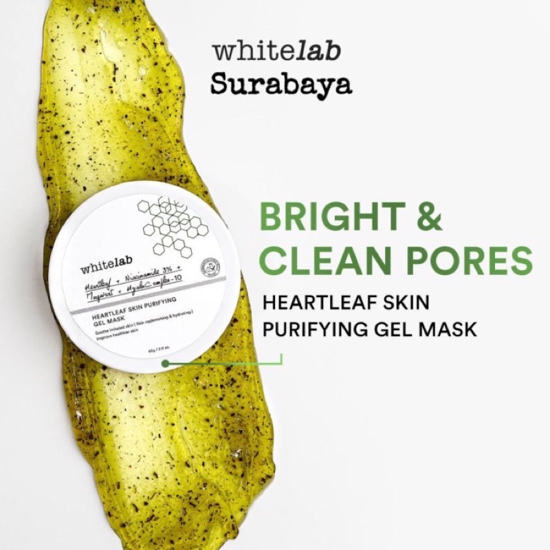 Whitelab Heartleaf Acne Soothing Gel Mask - Whitelab Surabaya