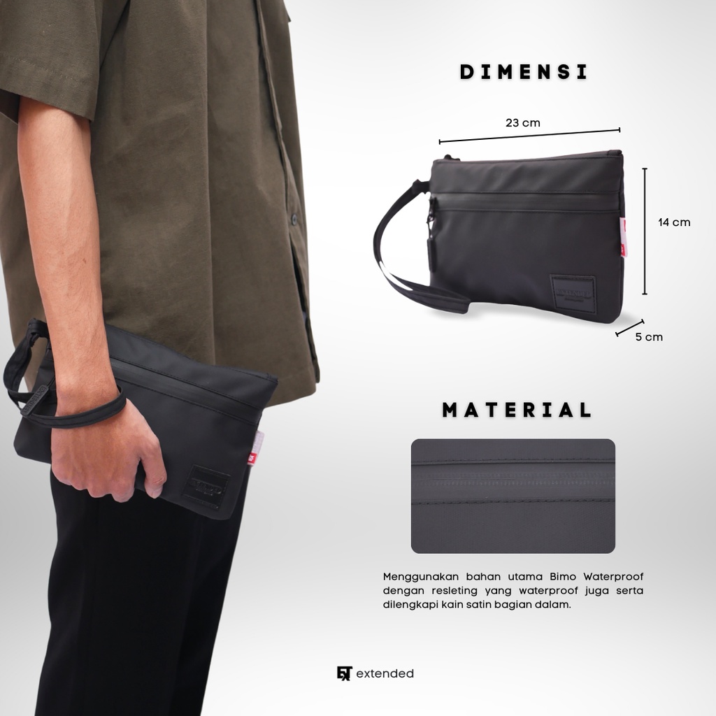 Extended Deepcool - Clutch Bag Pria Wanita Waterproof Tas Tangan Pria Wanita Anti Air Handbag Waterproof