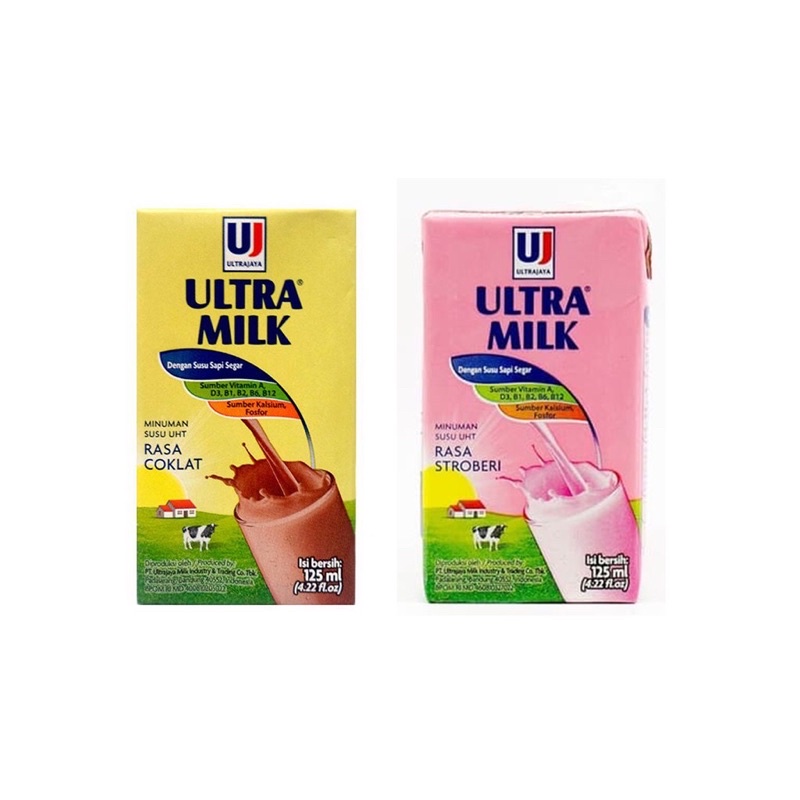 

Ultramilk Susu UHT Rasa Coklat / Strawberry [125 ml]