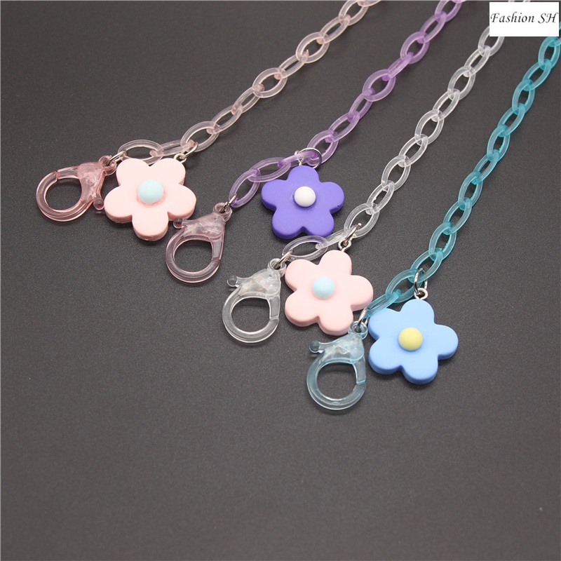 [New Product] Acrylic Transparent Mask Chain Flower Pendant Mask Anti-lost Lanyard M60067