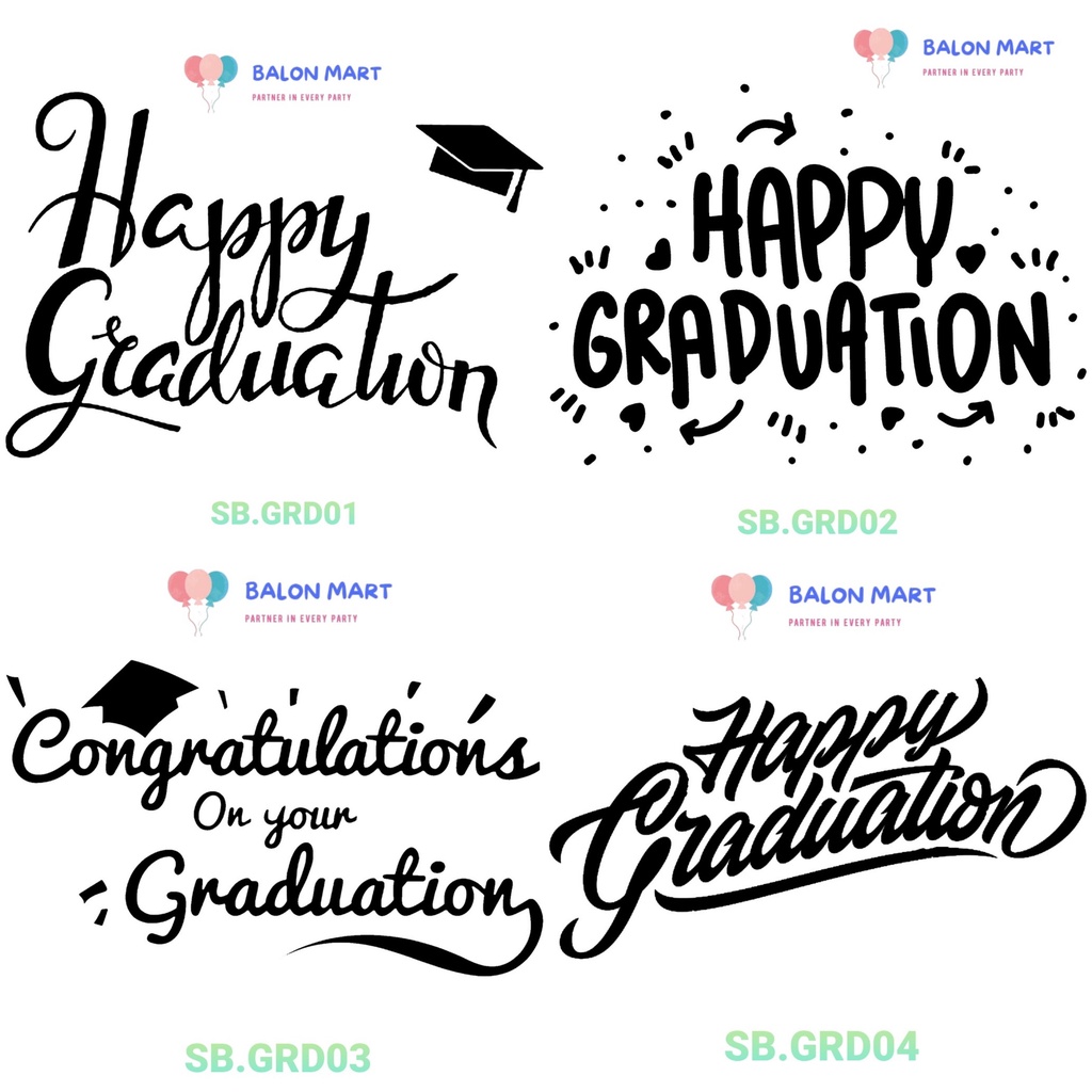 

Sticker Balon Bobo PVC Happy Graduation