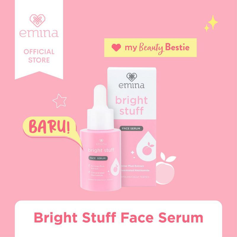 EMINA BRIGHT STUFF FACE SERUM 30ML 100% ORI TERMURAH