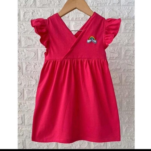 Jeco fashion Dress anak rainbow (POLOS)