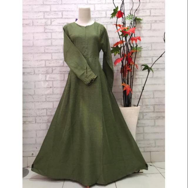 Gamis Polos Katun Madina