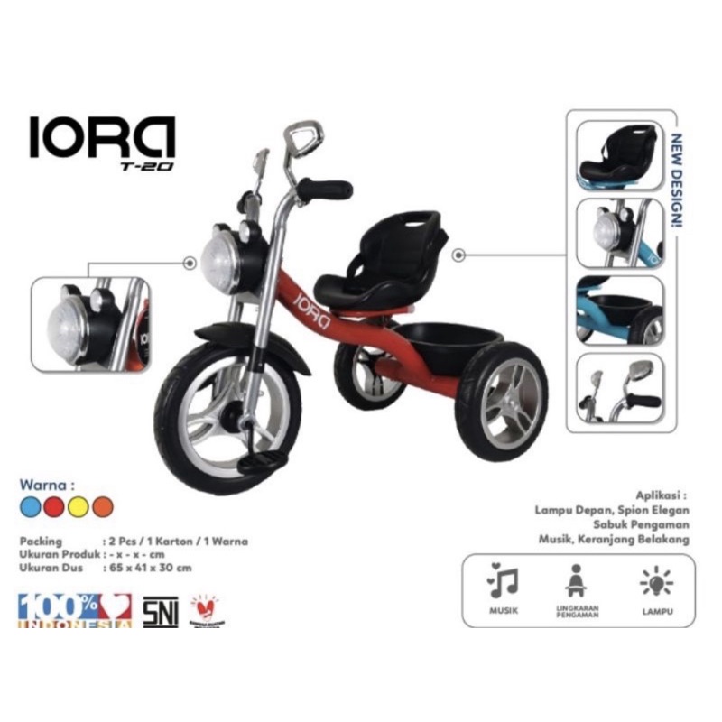 Sepeda anak / sepeda roda tiga / tricycle iora T20 PMB New