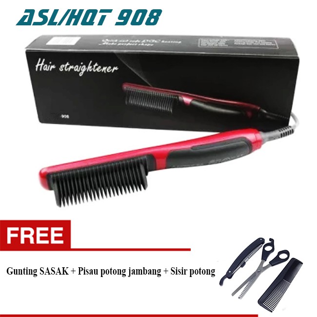 PROMO TERMURAH Catok Sisir Pelurus Rambut Sonar ASL-908 ORIGINAL