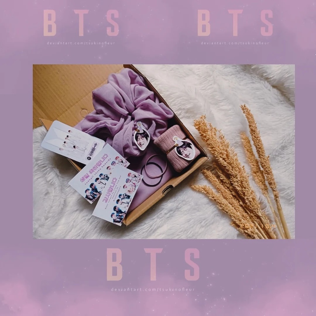 Hampers BTS EXO NCT Black Pink Kado Gift Box Tema Custom by Saila Scarf