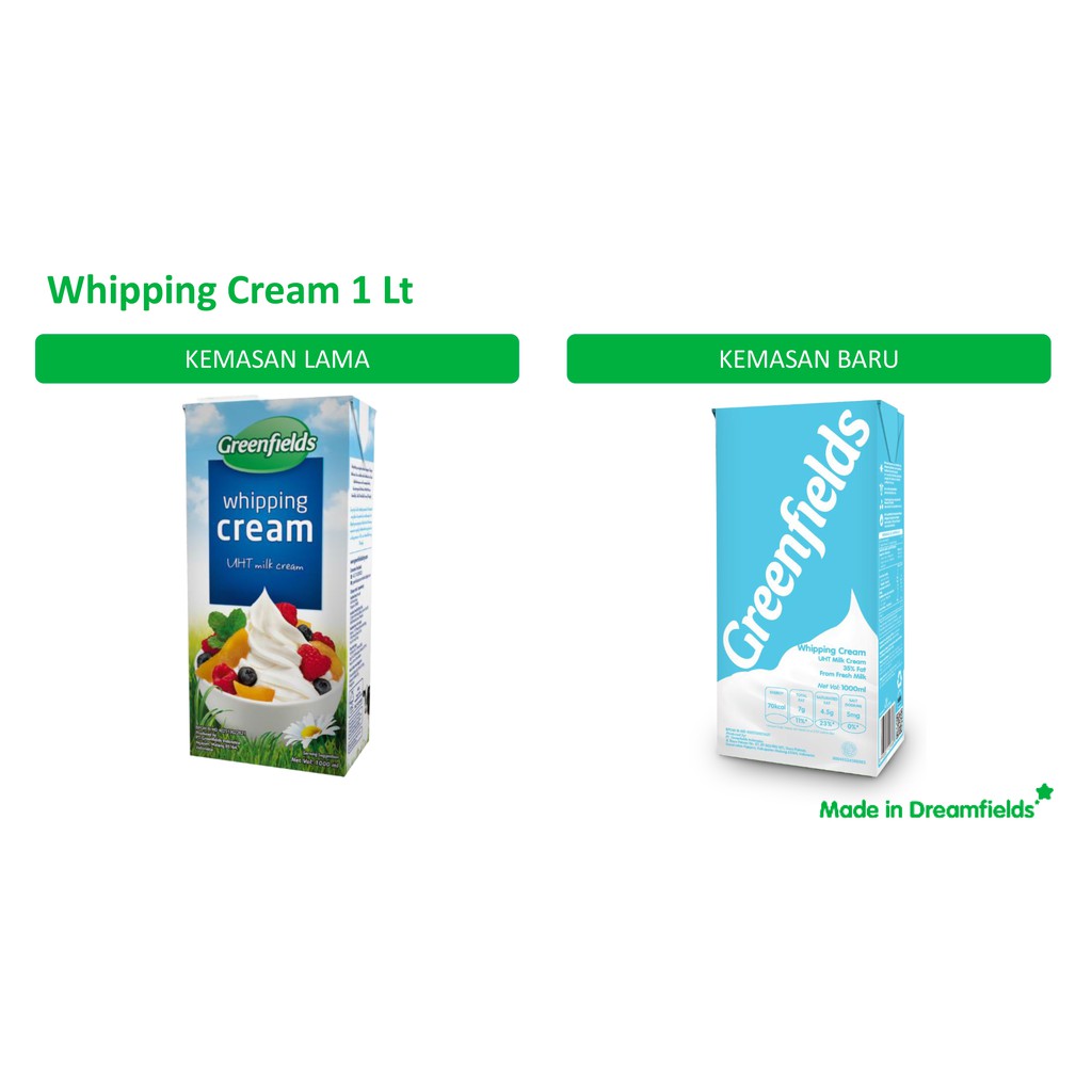 WHIPPING CREAM GREENFIELDS 1000 ML