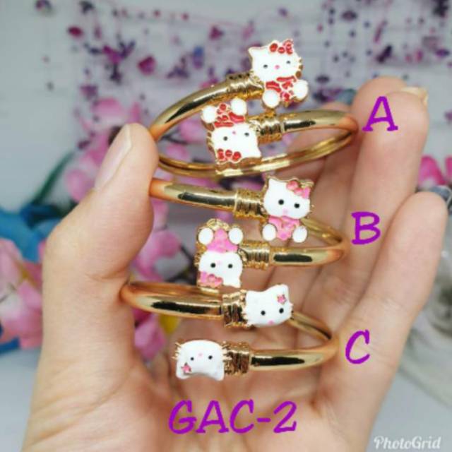 Gelang bangle anak gold n silver Dm 4.5cm [GA-37]