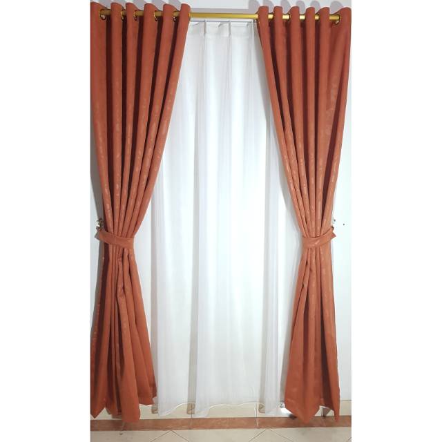 Gorden/gordyn blackout embos ( merah bata)