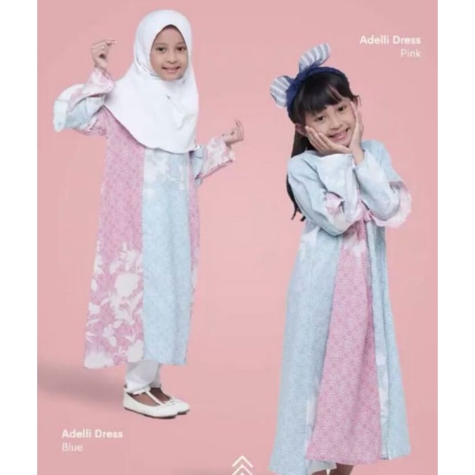 New❣adelli dress anak Luna by Ria Miranda Sale warna blue