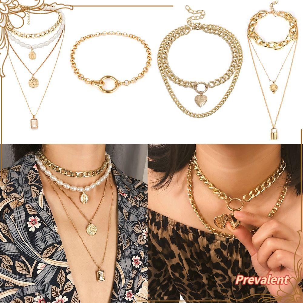 Kalung Rantai Dengan Liontin Koin Mutiara Gaya Vintage Untuk Wanita
