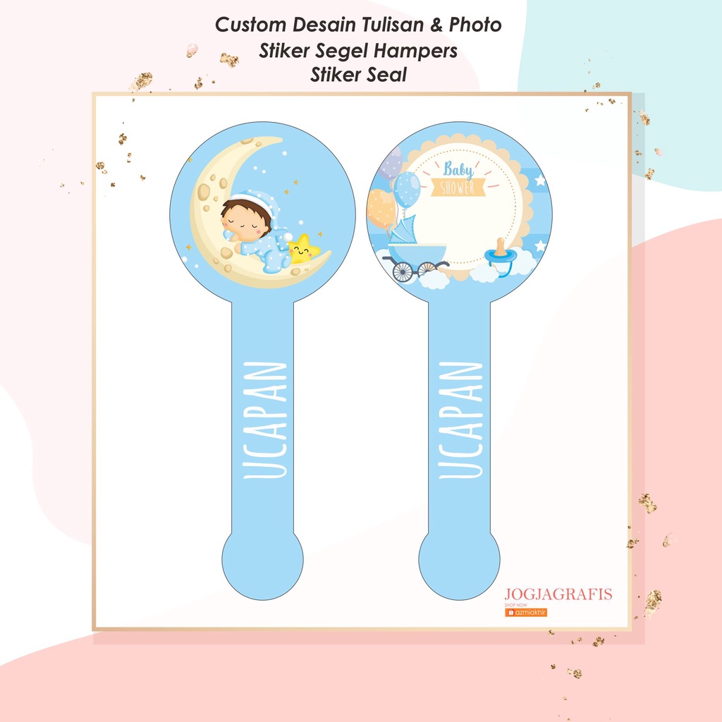 

[ 1 pack 10pcs ] Stiker Seal Hampers / Stiker Toples Besar / stiker segel custom desain Stiker Vinyl Anti Air