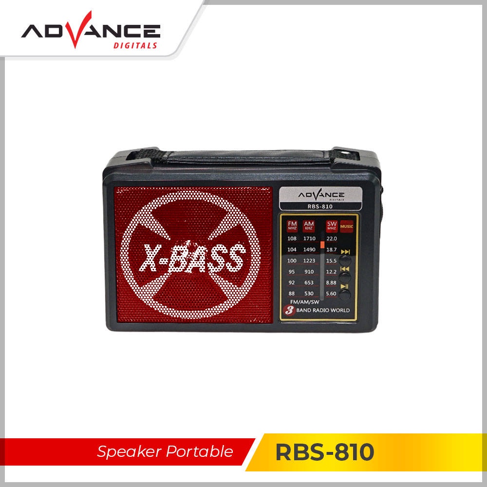 【READY STOCK】 Advance Radio Bluetoohth USB TF card 3 Band FM/AM/SW1 with LED light RBS 810