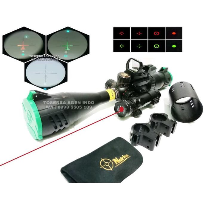 Telescope Nsirius 4-16x50 AOE IR With Holosight Red Green Dot + Red Laser Scope Air Rifle Hunting