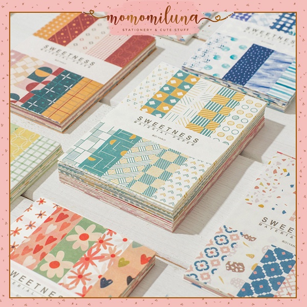 

1 set 50 lembar sweetness deco paper kawai aesthetic DIY jurnal bujo memo notes estetik MK1272