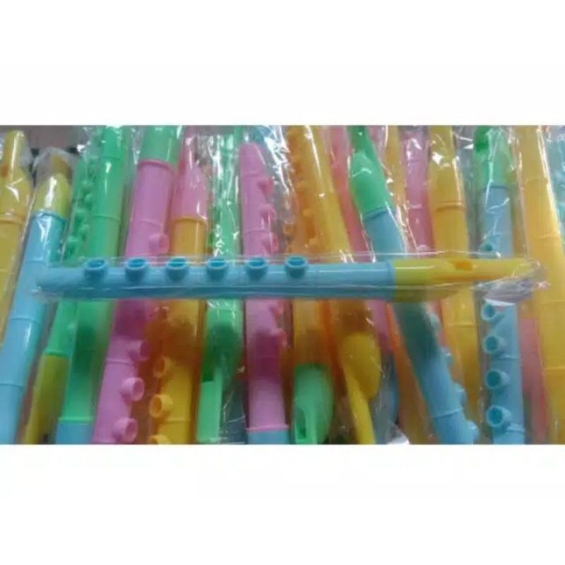 mainan seruling warna warni plastik/seruling tiup plastik warna