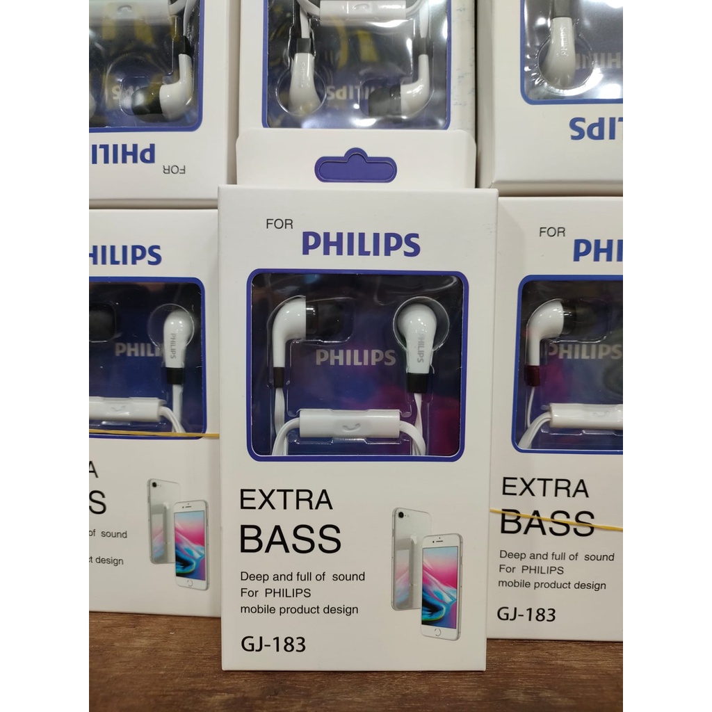 Headset PHILIPS GJ-183 EXTRA BASS Handsfree PHILIPS GJ183 EXTRABASS Earphone PHILIPS GJ-183 EXTRA BASS