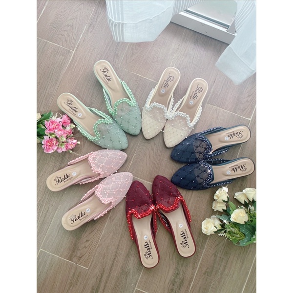 RATTU BOUTIQUE- Termurah!!! Heels 3cm brukat payet Delisa series / sepatu pengantin / sepatu tunangan / sepatu wisuda / sepatu kondangan
