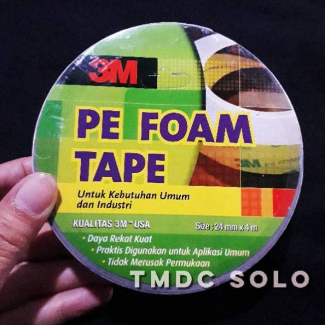 

Doubeltape 3M PE Foam Doubel Tape Tip Busa 3M 1600T Tebal 24mmx4m Ori Original