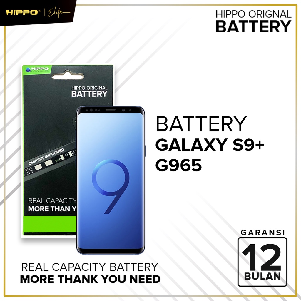 Hippo Baterai Baterry 100% ORI Baterai Samsung Galaxy S9 PLUS | S9+ 3400Mah Original Batere Premium Batu Batre Batrai Handphone Garansi Resmi