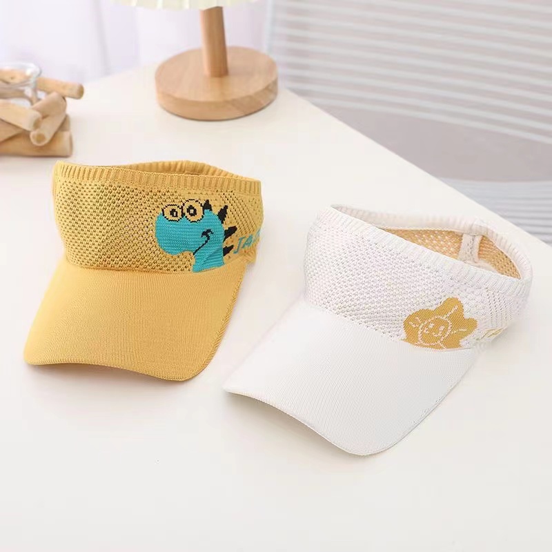 Topi Rajut Anak-Anak Kosong Atas Perlindungan Matahari Motif Karakter Lucu Murah