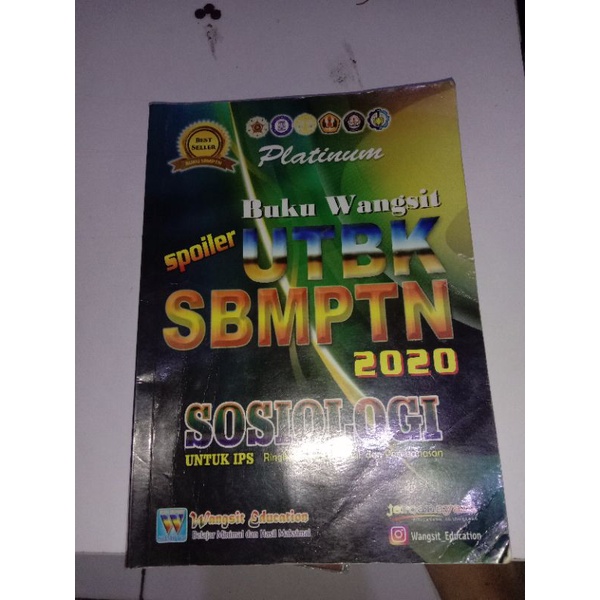 buku wangsit utbk sbmptn 2020 sosiologi (preloved)(bekas)