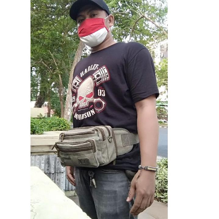 ((TERMURAH)) TAS PINGGANG TAS SABUK TAS CANVAS TAS POLO TAS MULTI FUNGSI TAS SLEMPANG POLO TAS PINGG