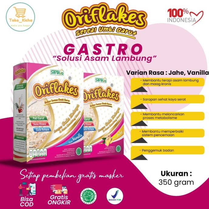 

Promo Awal tahun Oriflakes Gastro umbi garut 350 gram solusi maag dan asam Lambung. Promo Awal tahun