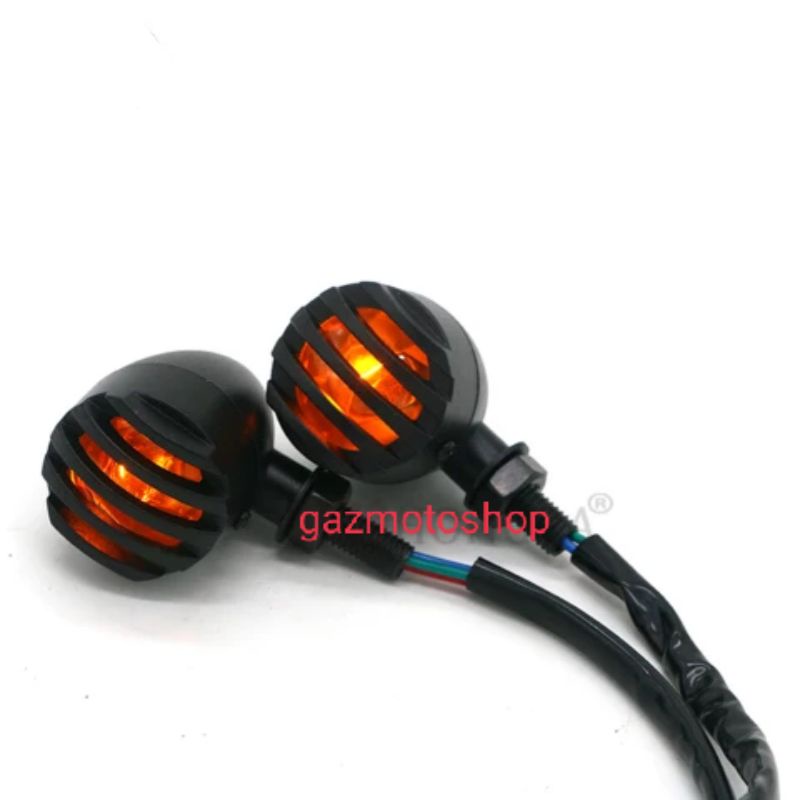 Lampu Sein Grill Japstyle Reteng CB Tralis Hitam Custom