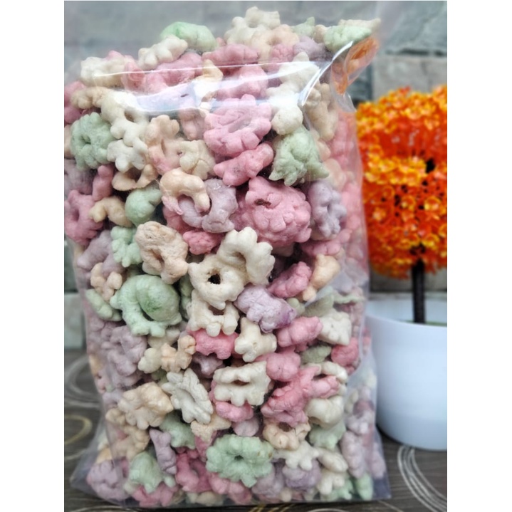 

Cemilan Cin Cin Kembang Sakura Rainbow Isi 500 Gram Termurah