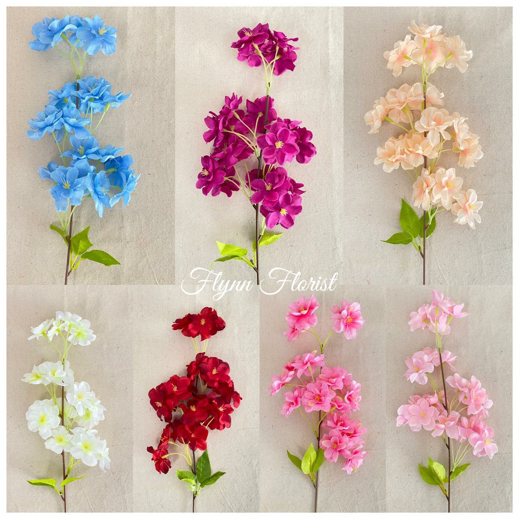 Bunga Cherry Blossom Paris x1(satuan) Bunga Artificial / Bunga Plastik / Bunga Dekorasi / Pernikahan-1