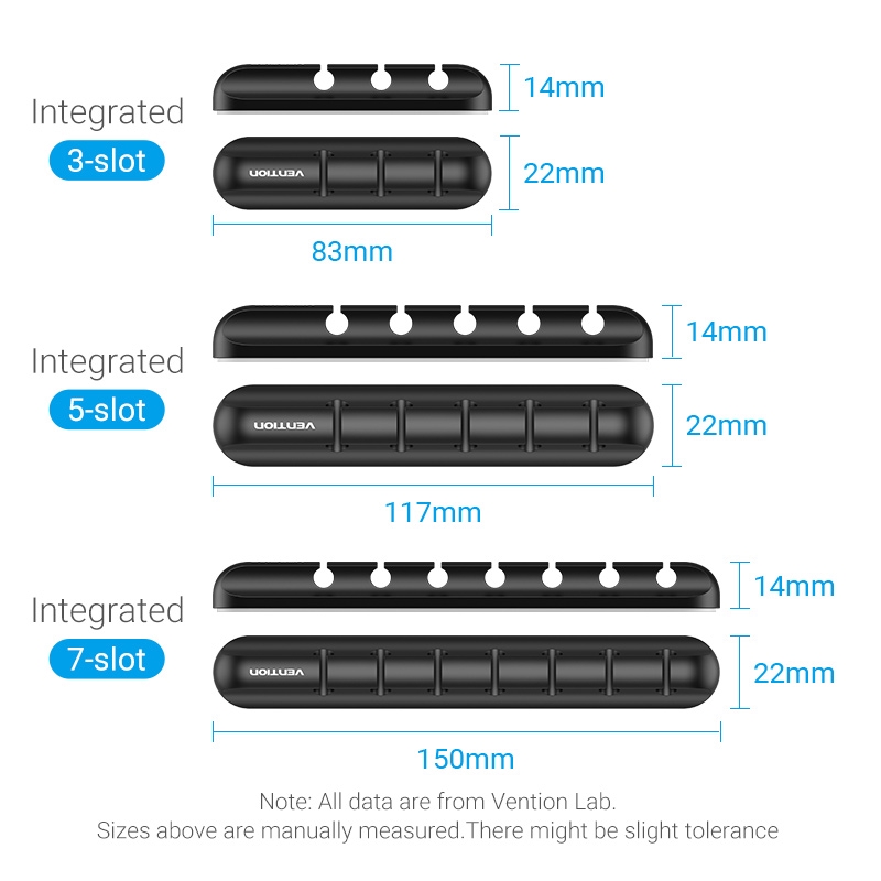 Vention Klip Organizer Kabel Bahan Silikon Untuk Meja