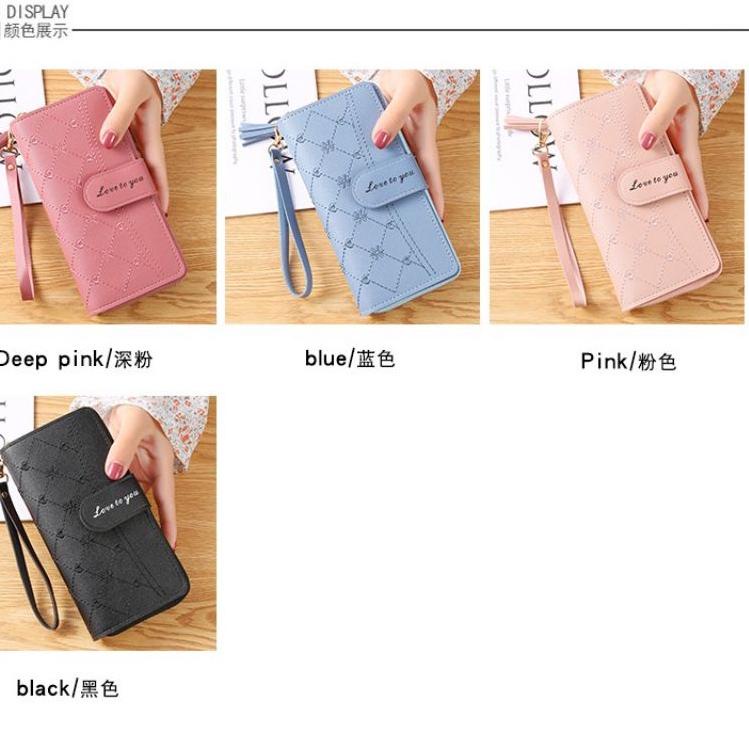 D6G0 EV D 865-6 dompet panjang wanita  Koreaan style import  real pict