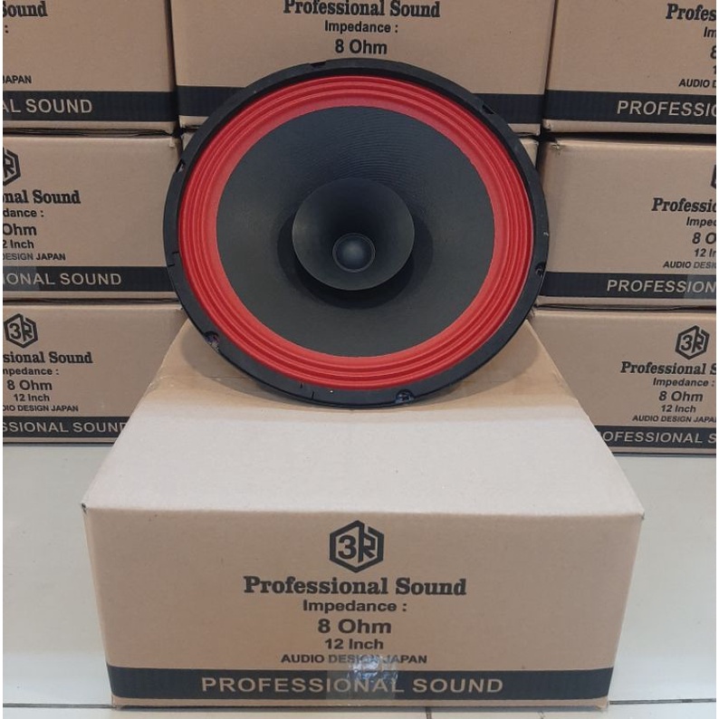 Speaker Component 3R 12 Inch Corong Merah Magnet Besar 600 Watt 8 Ohm