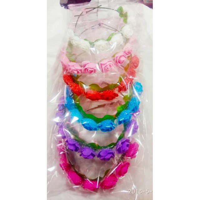 grosir  Mahkota bunga 6 PCS / flower crown/head pieces/bando bunga import.