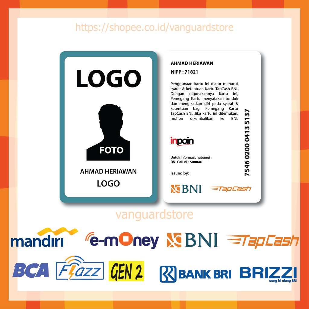 KARTU E MONEY E TOLL ID CARD LIS TOSCA BNI 16 EMONEY MANDIRI FLAZZ BCA BNI TAPCASH BRIZZI BRI-2 SISI