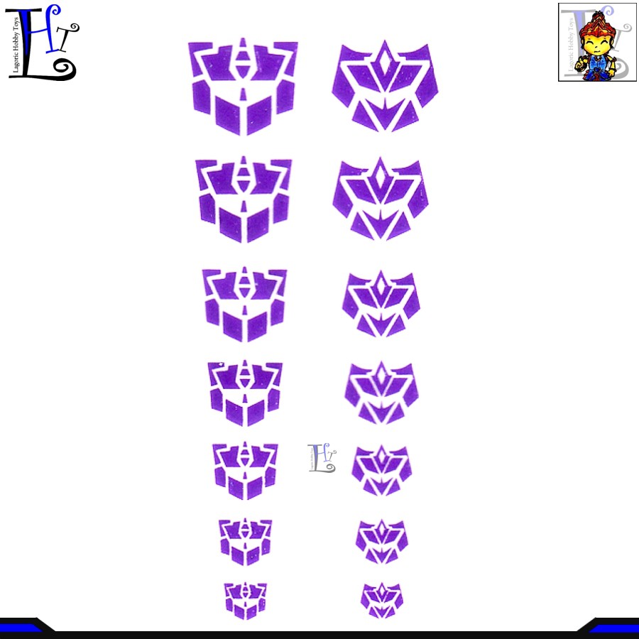 

Transformers Logo Decal Stiker Label Sticker LH11 [G2 Autobot Decep]