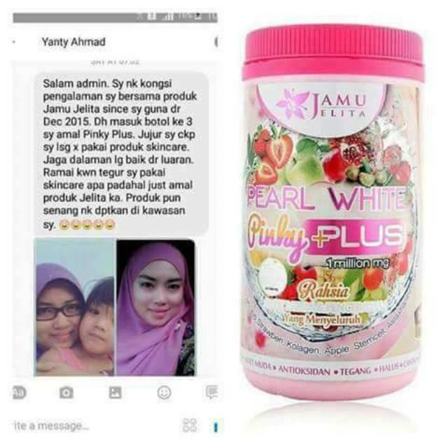 Kebaikan Jamu Jelita Pearl White Pinky Plus