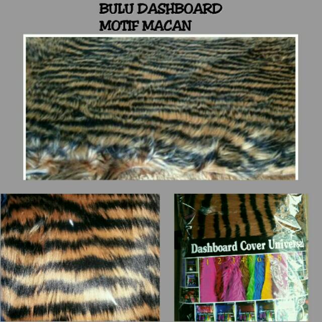 Alas Bulu Dashboard Universal Mobil Motif Macan Loreng