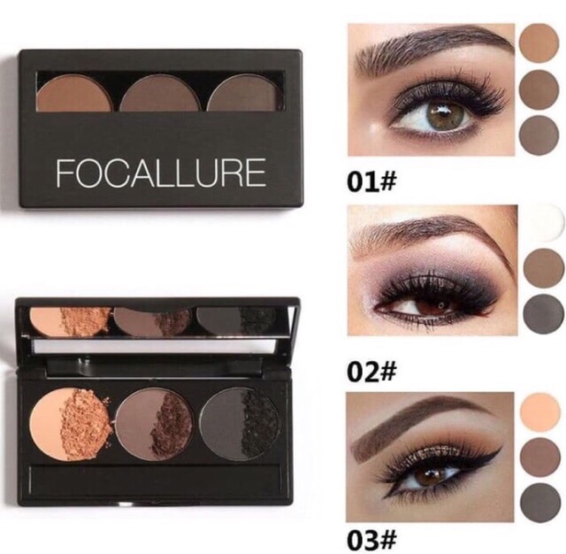 Focallure 3 Color Eye Brows Powder Palette | FA04