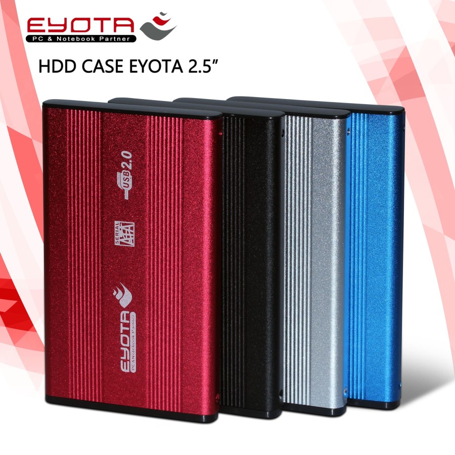 eyota casing hardisk laptop. hdd internal notebook 2.5 inch sata usb 2.0 case ssd msata