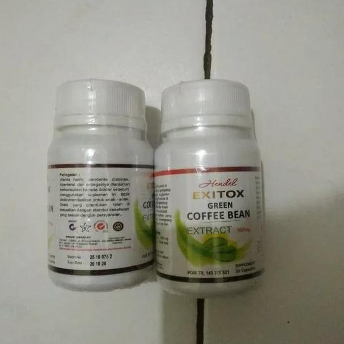 Diet Original-Asli-K741R9W- Pelangsing Herbal Exitox Green Coffee Bean-Obat Diet Tubuh Asli Alami
