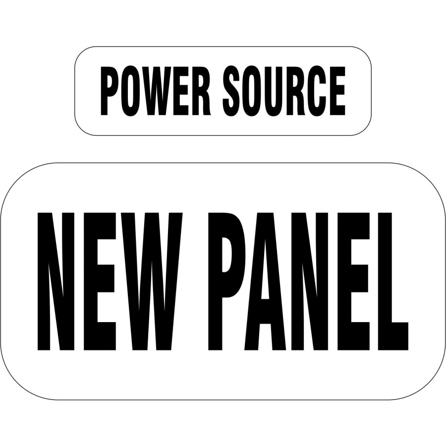 

stiker vinyl panel & power source (10x3 atau 15x8cm)