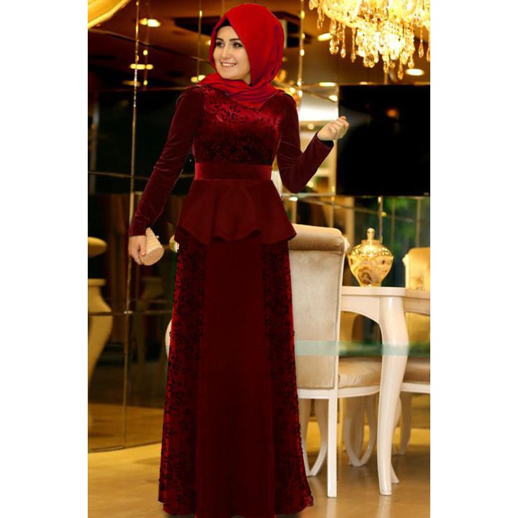Baju Gamis Maxi Dress Muslim Long Abaya Big Size (S-6Xl)Bbw006 By Yulia Shop