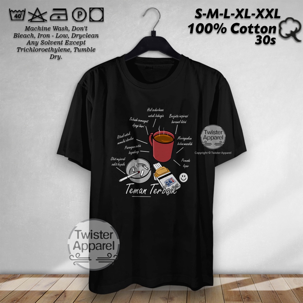 Kaos Kopi Rokok Cigarette Adalah Teman Terbaik Berjuta Inspirasi Baju Distro Tukang Ngopi Atasan Pri