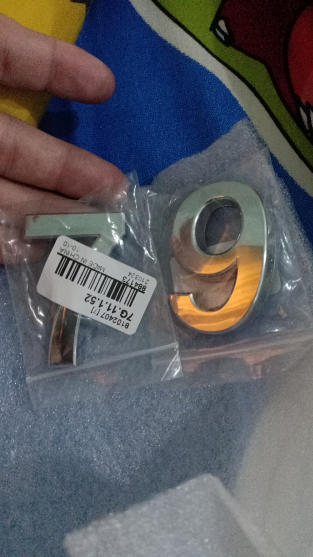 Plat Sign Nomor Pintu/alamat Rumah Modern Desain Angka Arab 0-9 Glossy